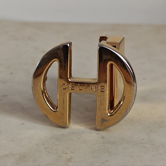 Authentic Celine Logo Gold Metal Belt Buckle - Picture 9 of 10